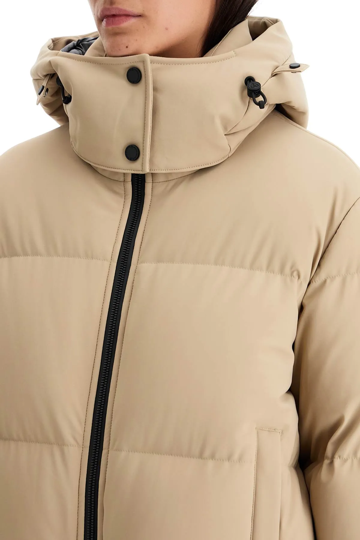 short mixed down jacket