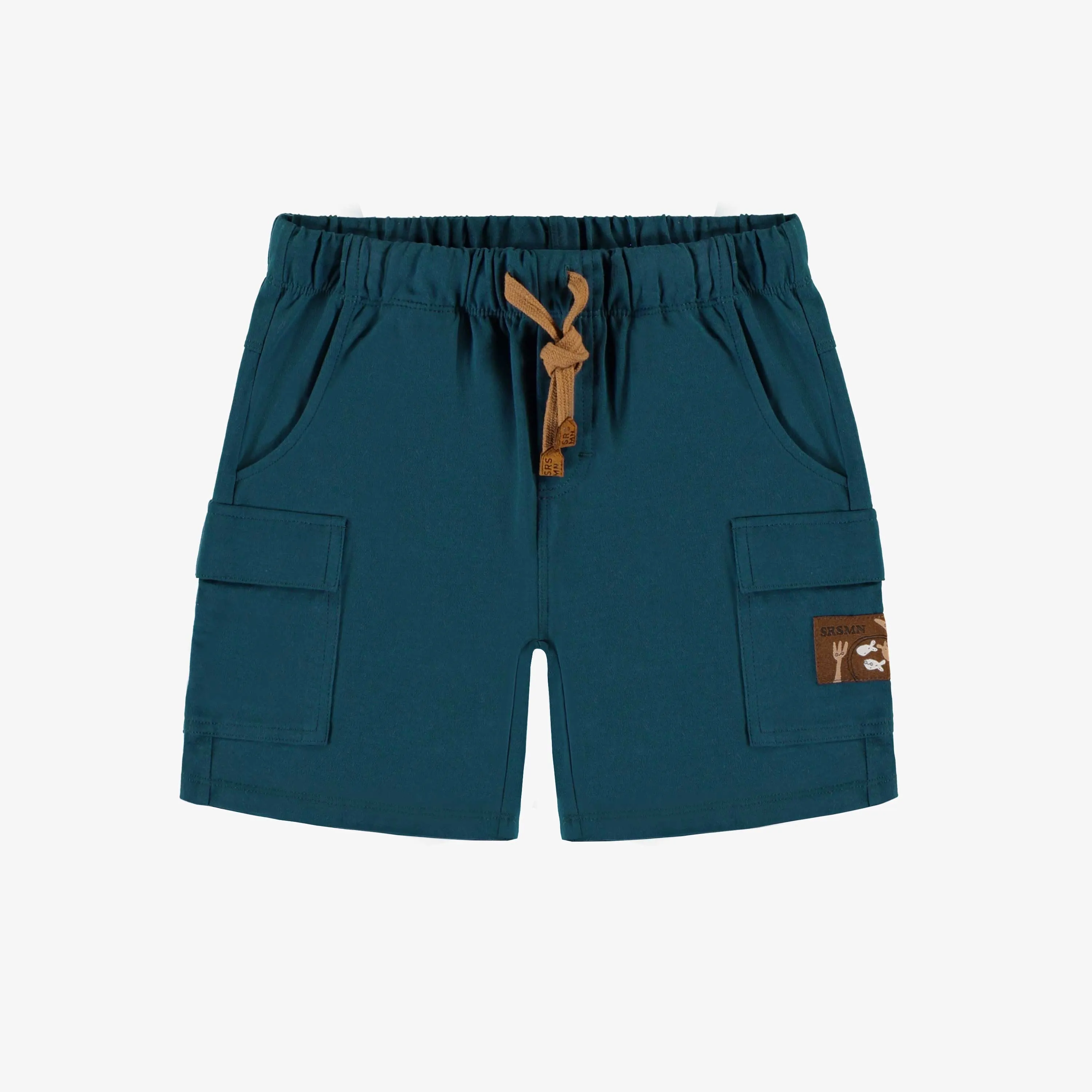 Short turquoise en coton lourd, enfant || Turquoise short in heavy cotton, child