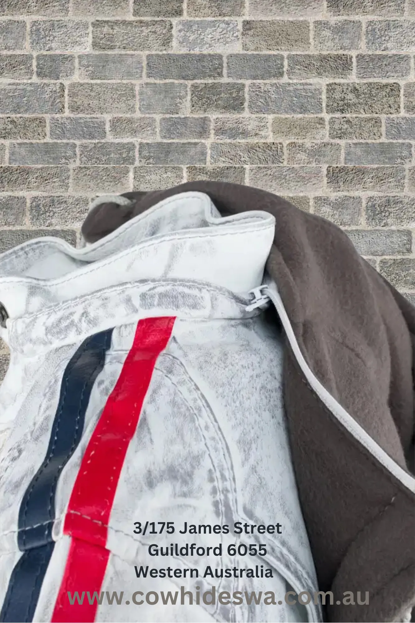 'Sixty-Six' Ladies Biker Leather Jacket - Antique Grey