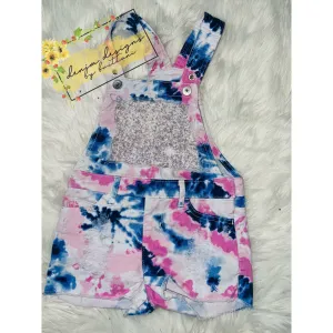 Size 4 tie dye overalls