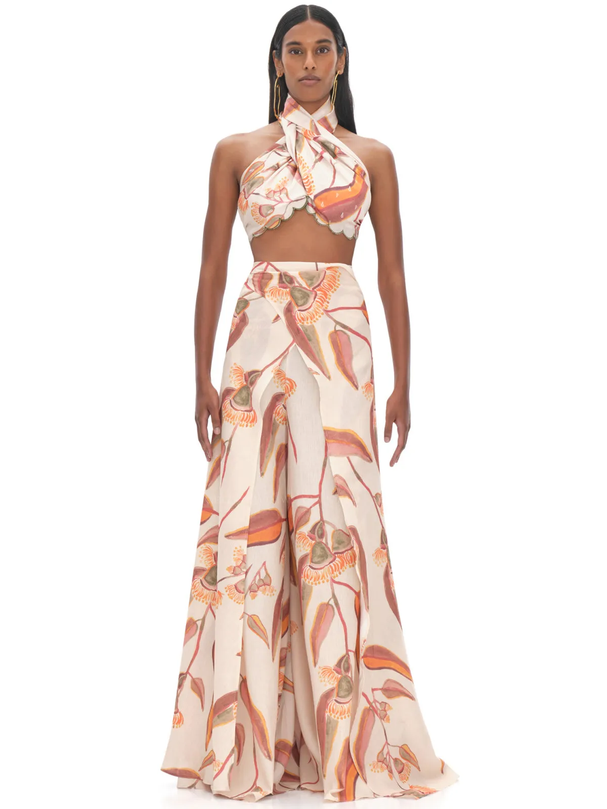 Skalo Printed Scarf-Thema Pants ::RET