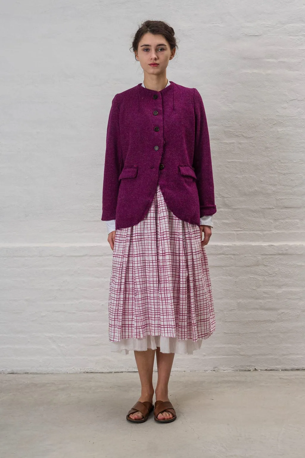 Skirt Print Jnes | Fuchsia Checks