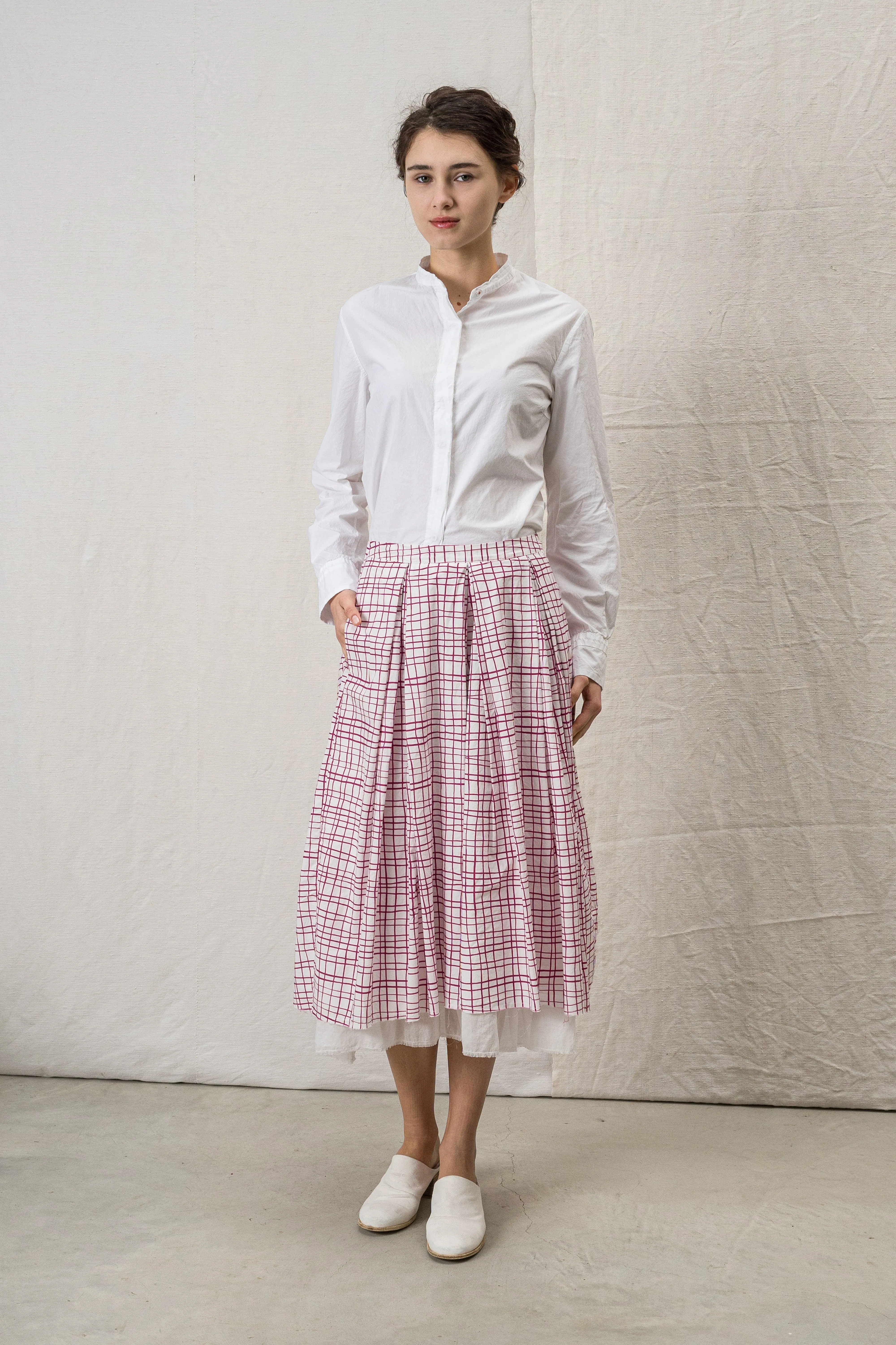 Skirt Print Jnes | Fuchsia Checks