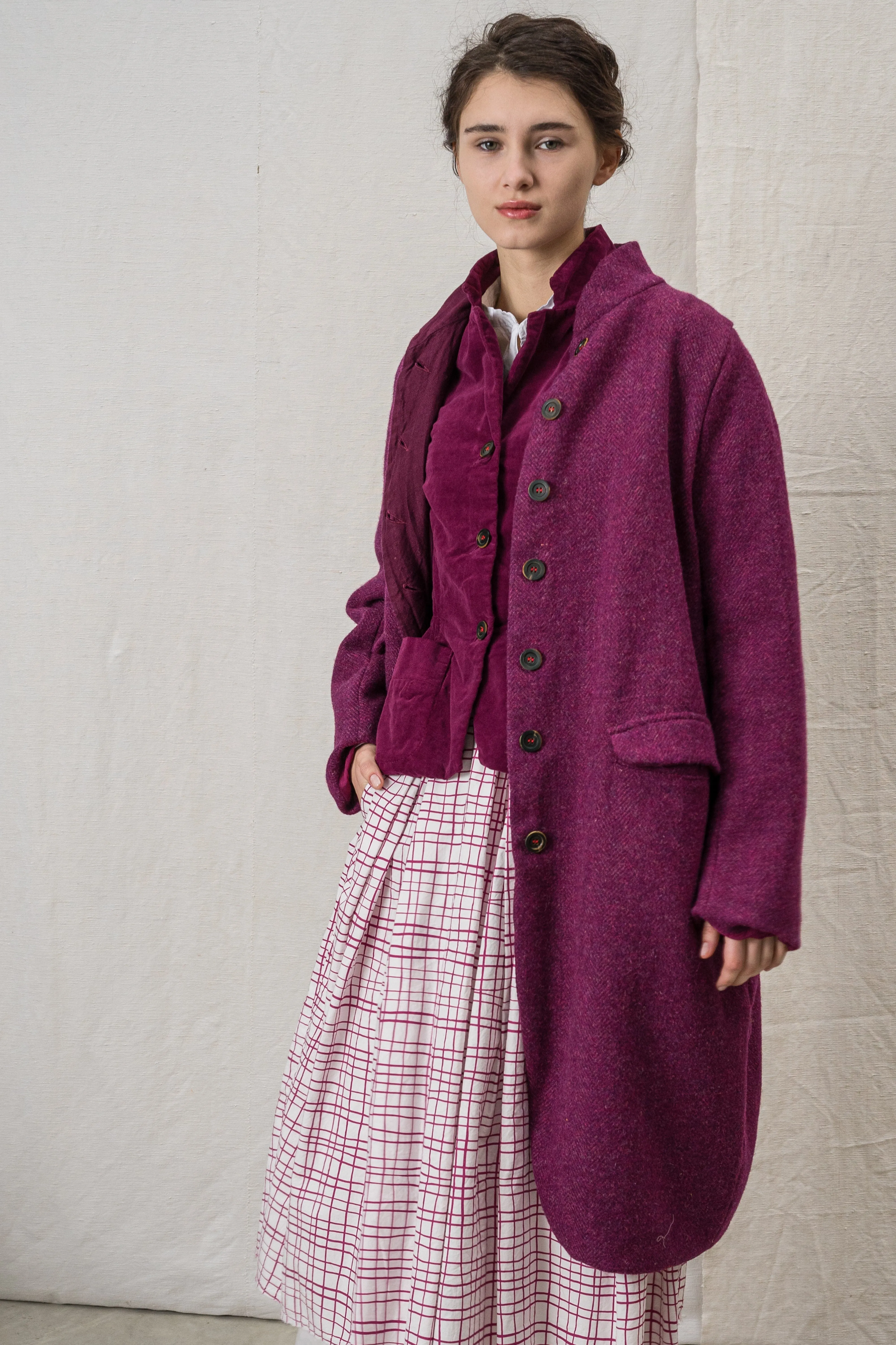 Skirt Print Jnes | Fuchsia Checks