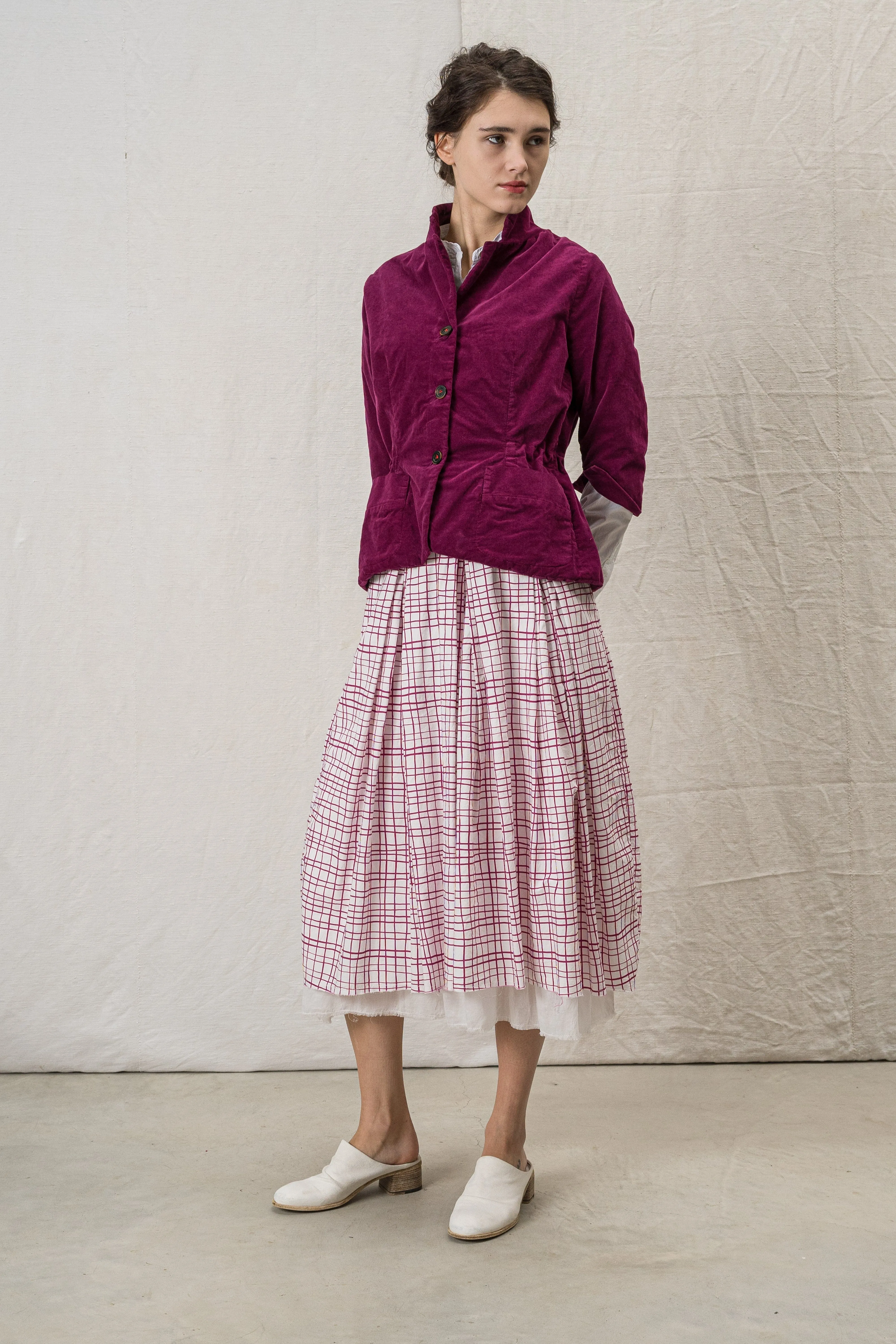 Skirt Print Jnes | Fuchsia Checks