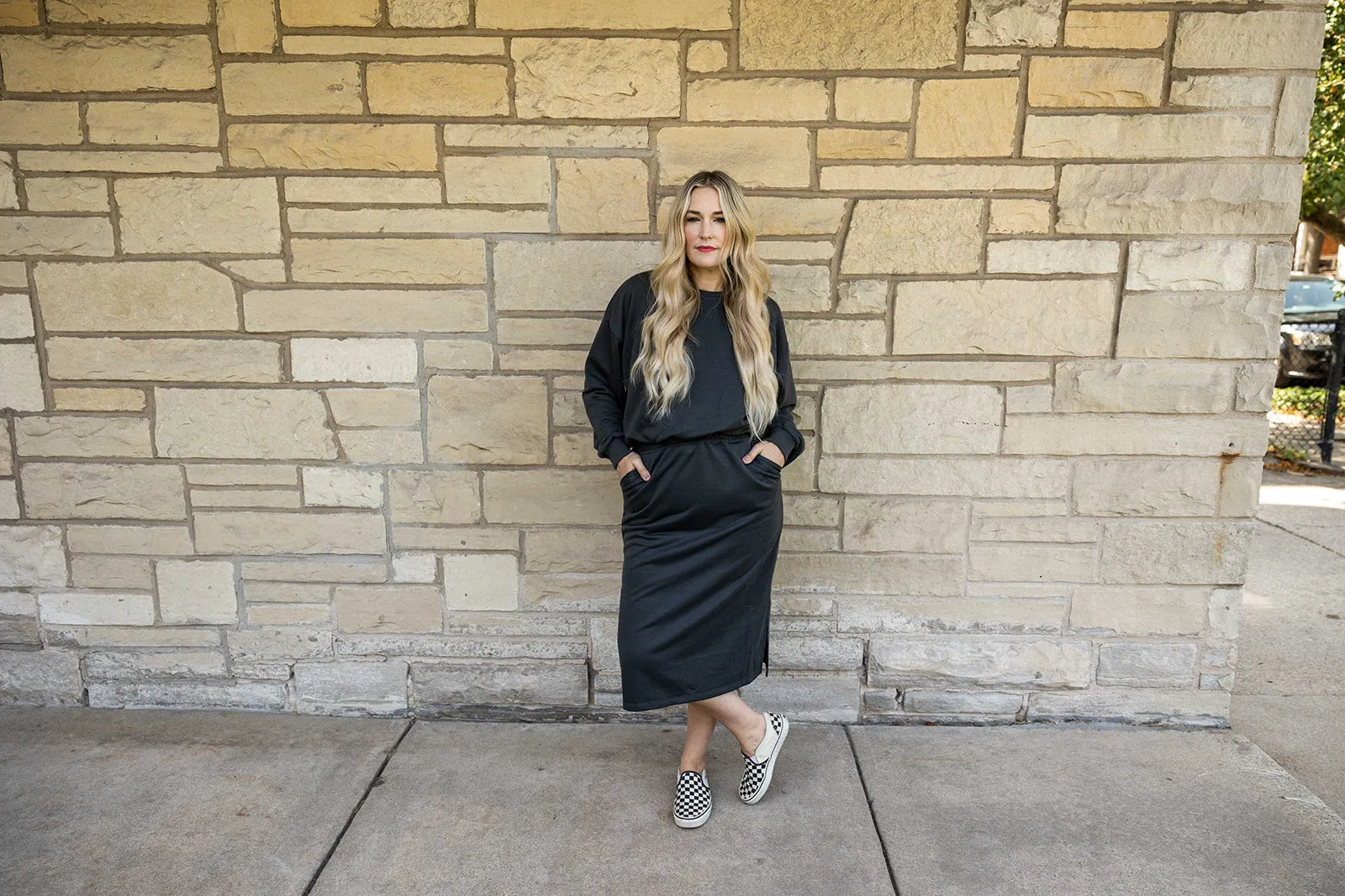 skylar top in charcoal