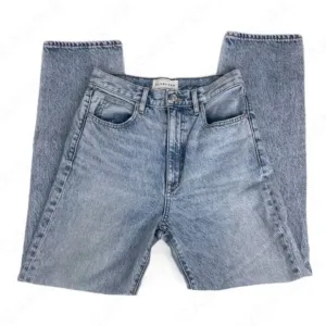 SLVRLAKE Dakota High Rise Relaxed Fit Crosby Light Acid Wash Denim Blue Jeans Size 26