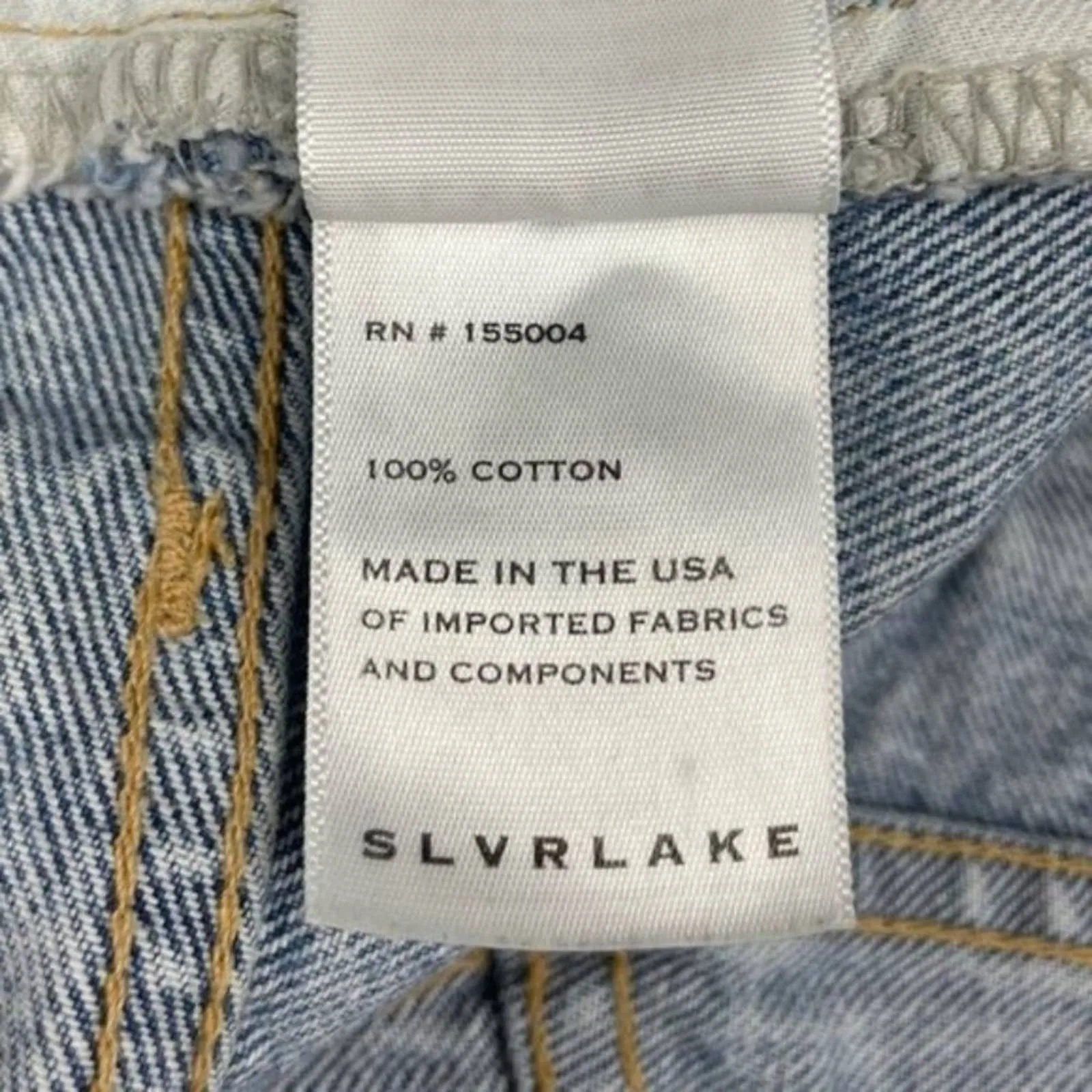 SLVRLAKE Dakota High Rise Relaxed Fit Crosby Light Acid Wash Denim Blue Jeans Size 26