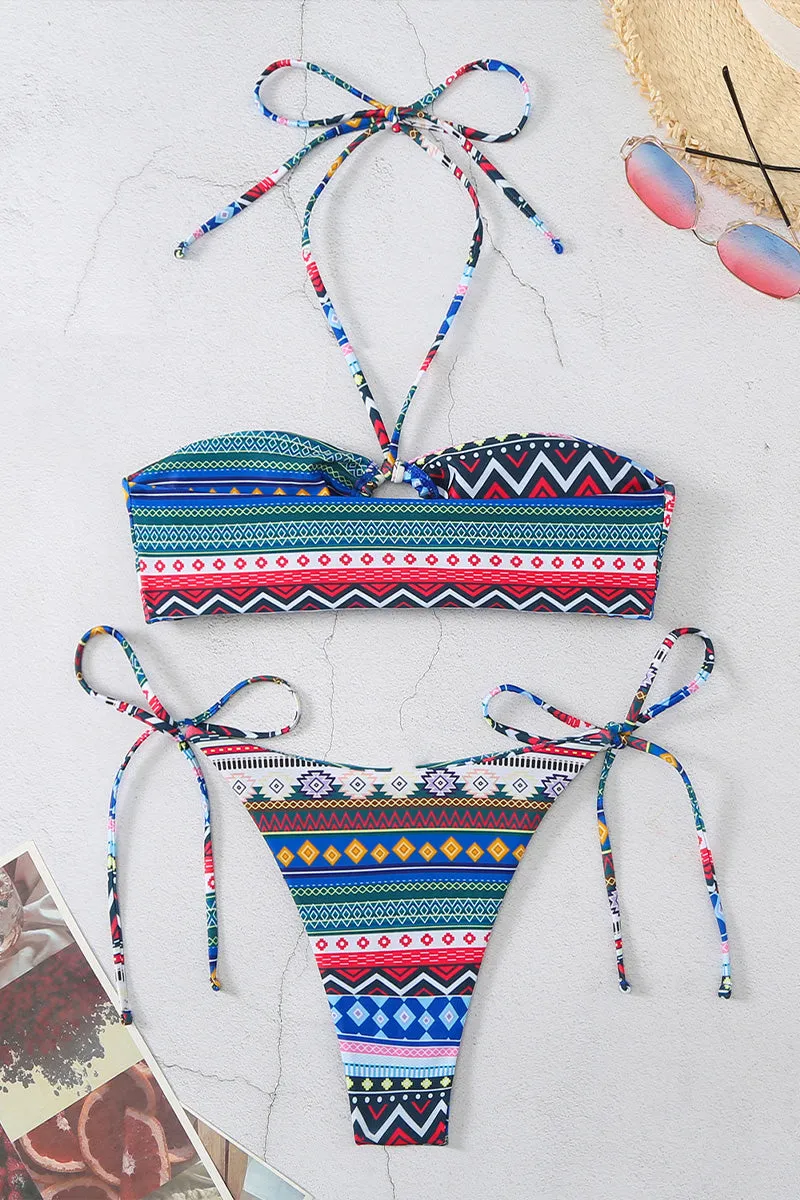 SM0467 Bohemian Bandeau Bikini Set