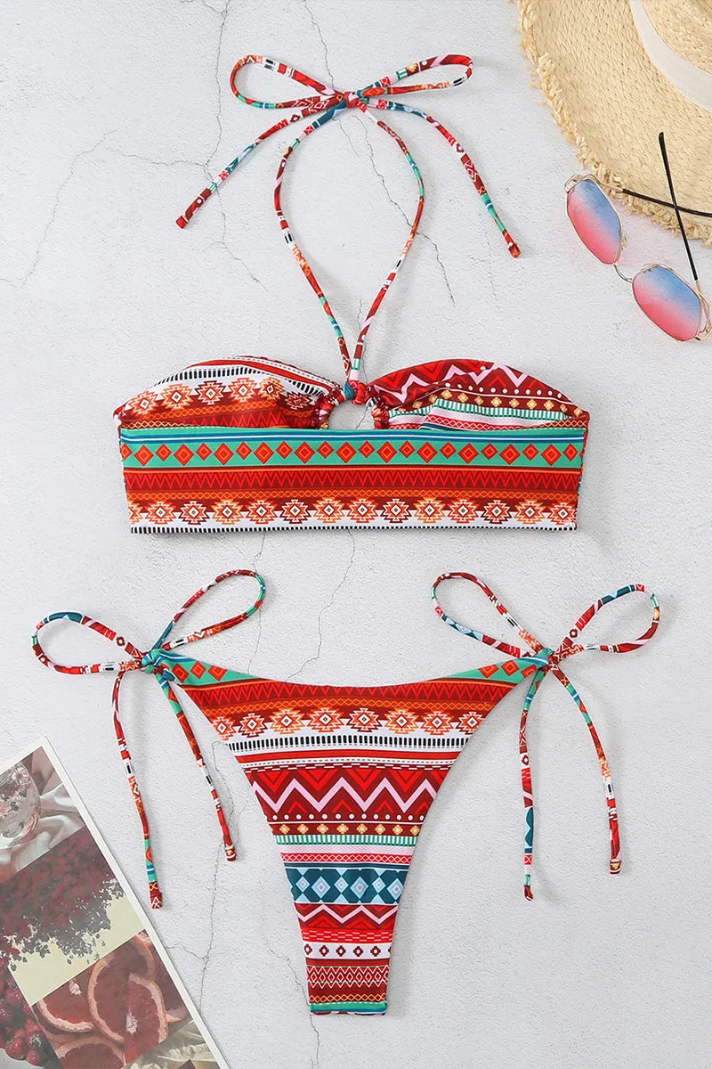SM0467 Bohemian Bandeau Bikini Set