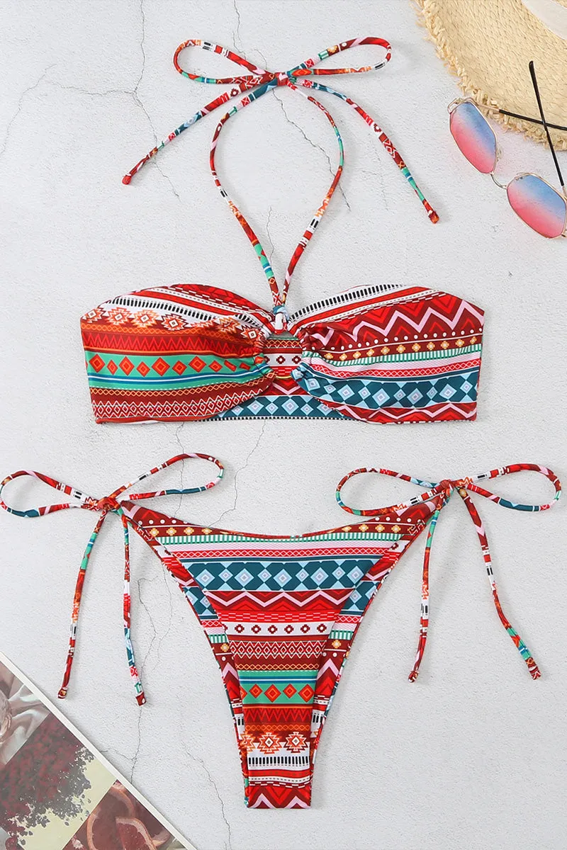 SM0467 Bohemian Bandeau Bikini Set