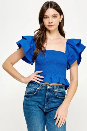 SMOCKED POPLIN