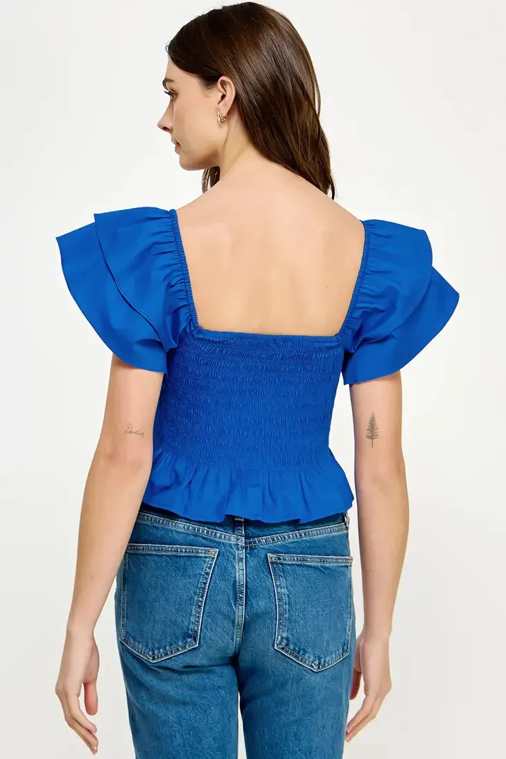 SMOCKED POPLIN