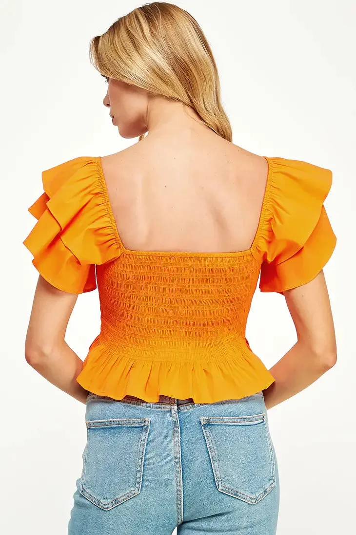 SMOCKED POPLIN