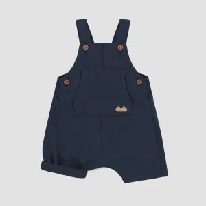 Souris Mini - Loose Short Linen Cotton Overall - Navy