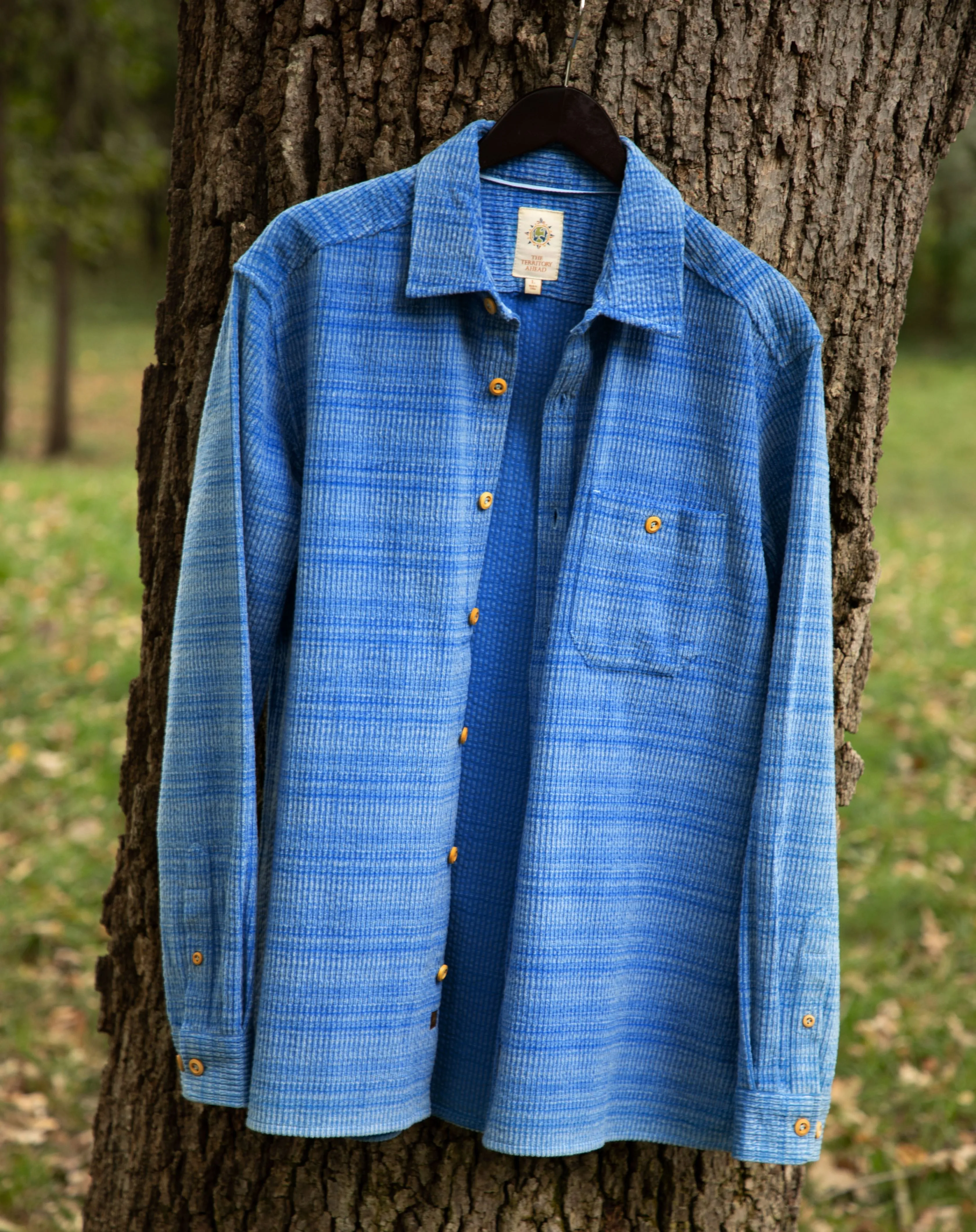 Space-Dyed Fine-Wale Corduroy Shirt