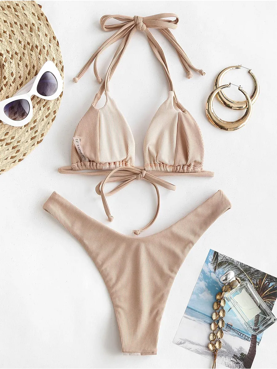 Spaghetti Straps In Clashing Colors