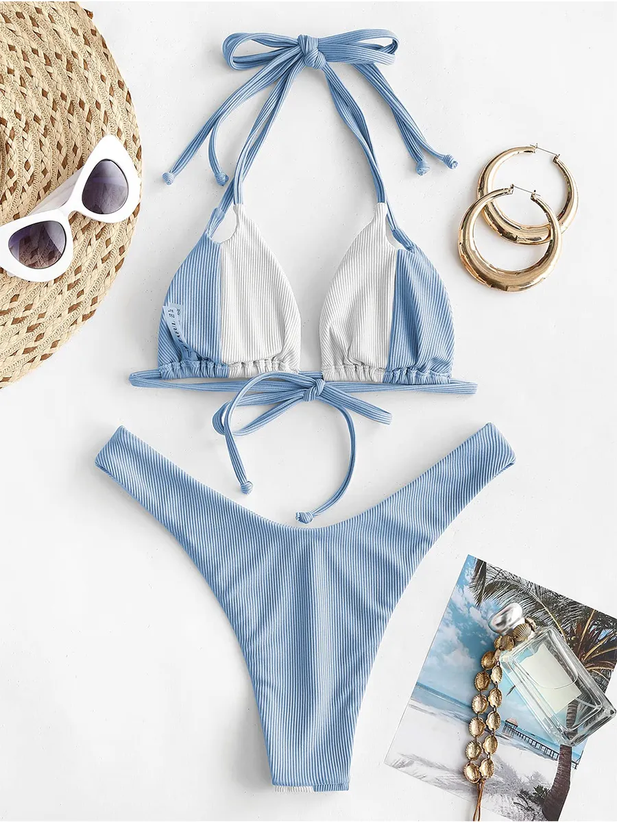 Spaghetti Straps In Clashing Colors