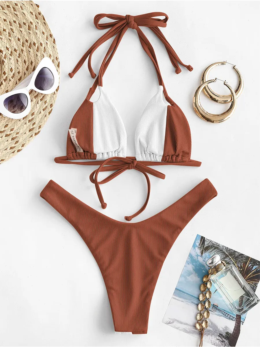 Spaghetti Straps In Clashing Colors