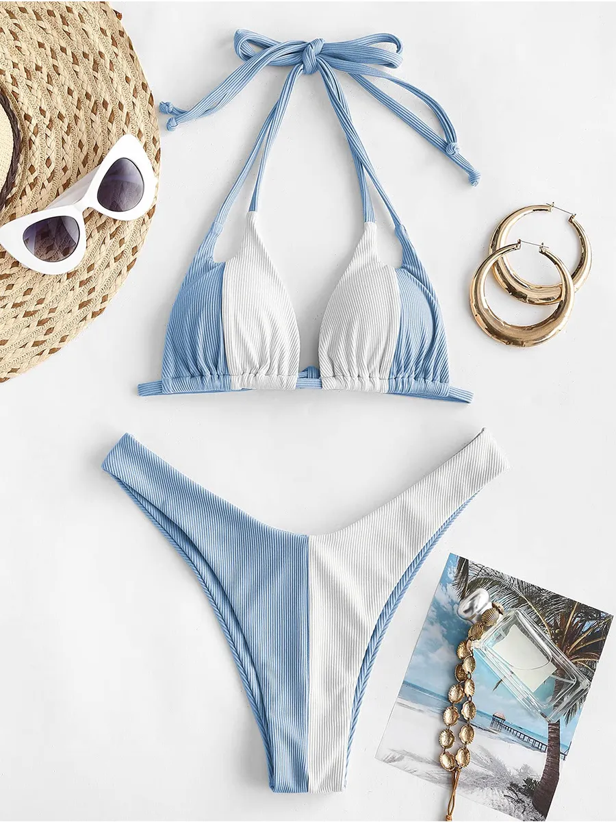 Spaghetti Straps In Clashing Colors