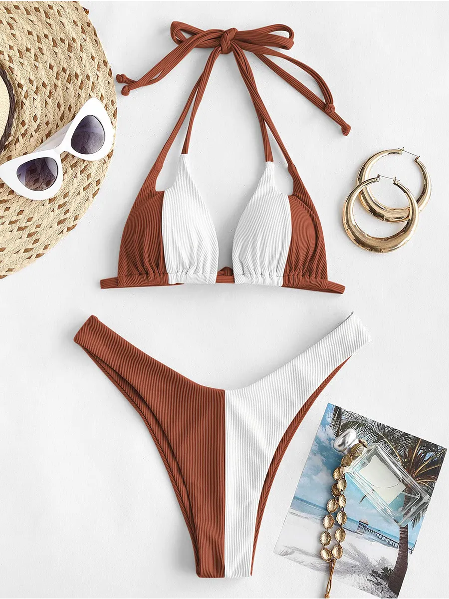 Spaghetti Straps In Clashing Colors
