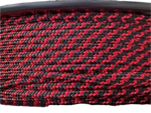 Spiral - Black-Red halter - 6mm
