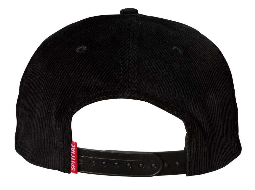 Spitfire Bighead Cord Strapback Cap - Black