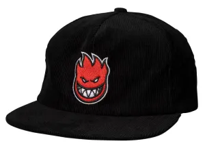 Spitfire Bighead Cord Strapback Cap - Black