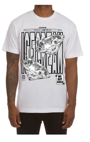 SS PRINTED TEE - WHITE