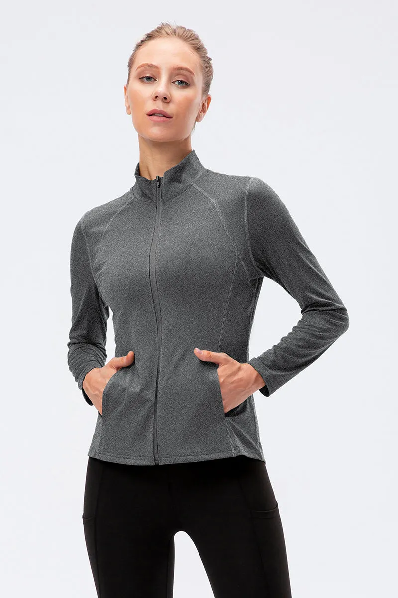 Stand Collar Full Zip Track Jacket