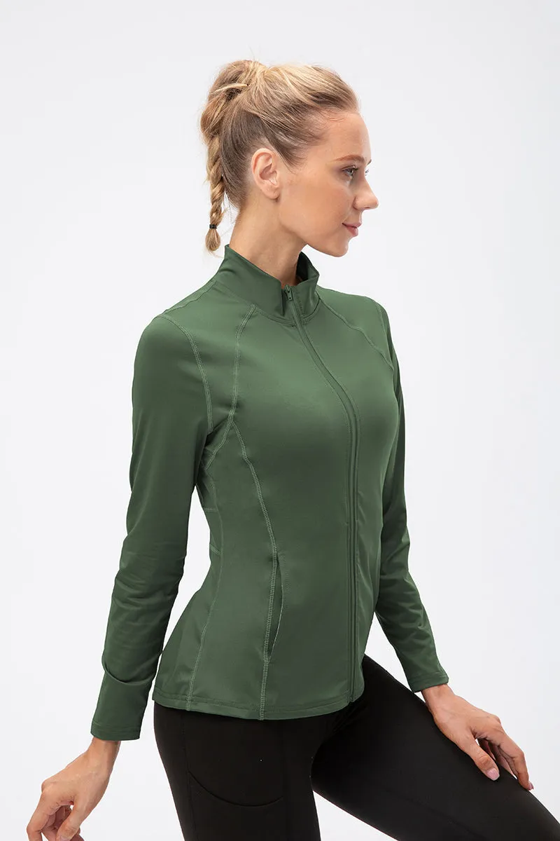 Stand Collar Full Zip Track Jacket
