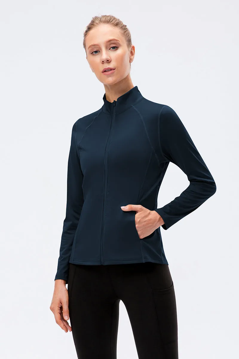 Stand Collar Full Zip Track Jacket