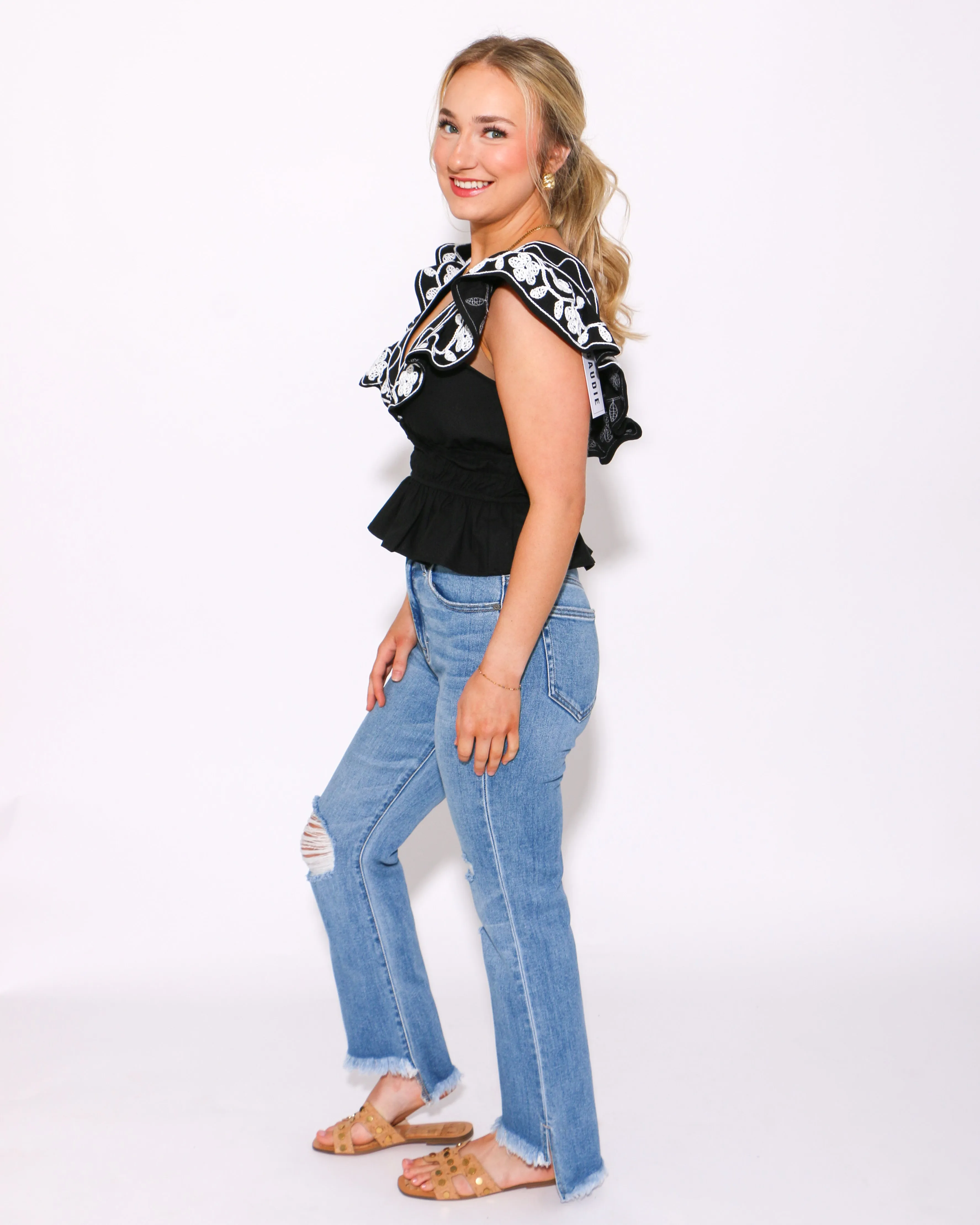 Stitched Grace Peplum Top