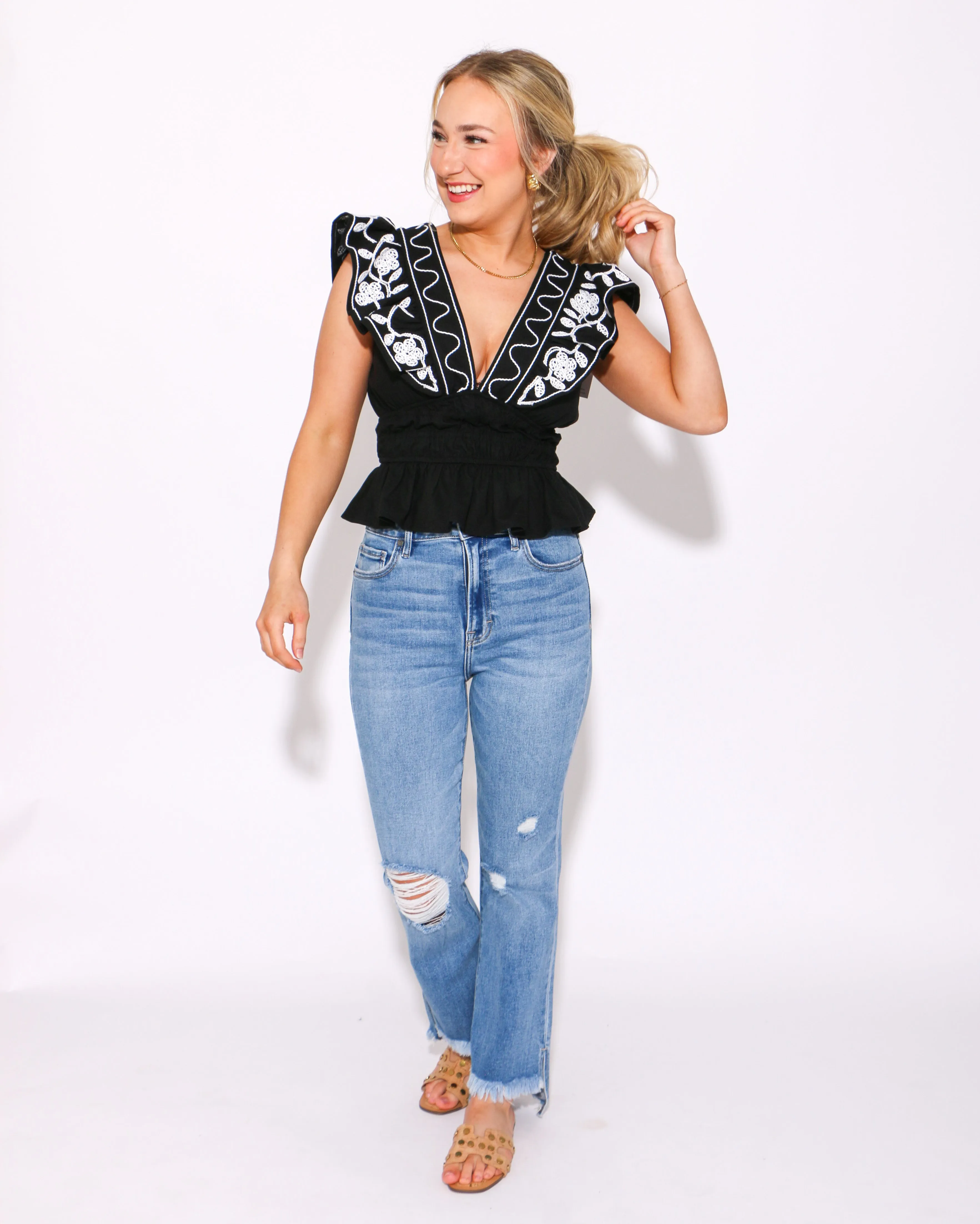 Stitched Grace Peplum Top