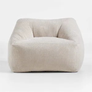 Stone Tan Velvet Corduroy Kids Plush Lounge Chair