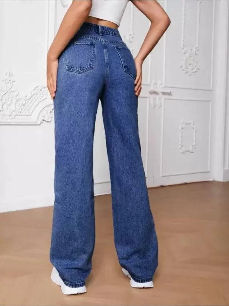 Stonewash Symphony Wide Leg Jeans