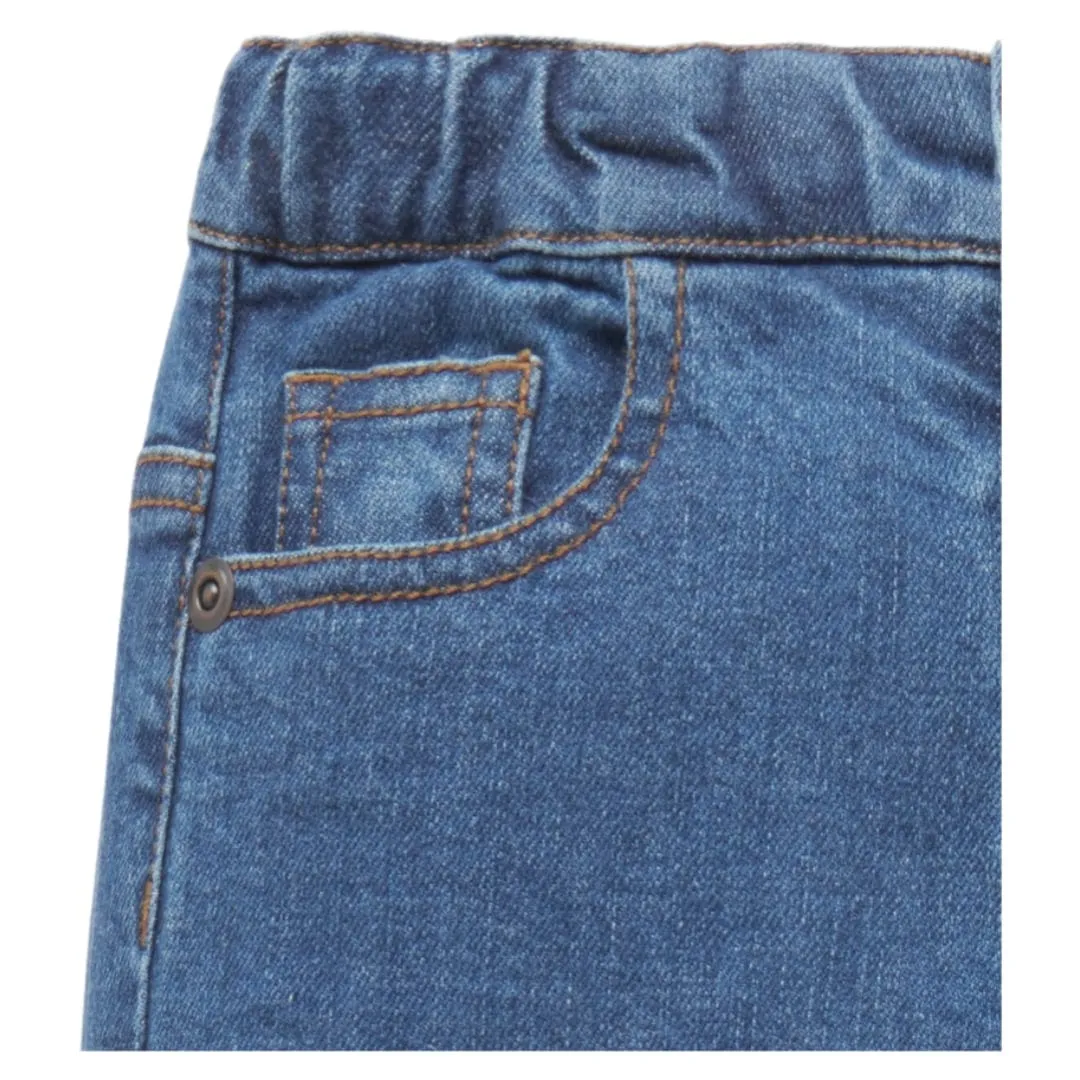 Straight Leg Jeans - Mid Denim
