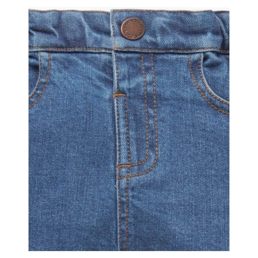 Straight Leg Jeans - Mid Denim