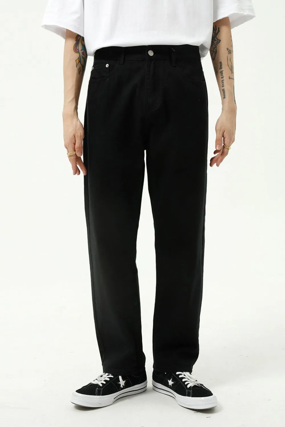 Straight Leg Jeans with Pockets