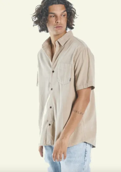 Stranded Cord SS Shirt Aged Tan