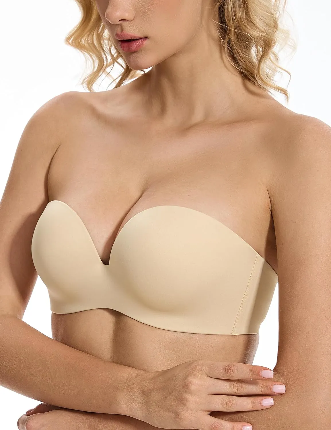 Strapless Push-Up Seamless Lift with Convertible Straps Bra