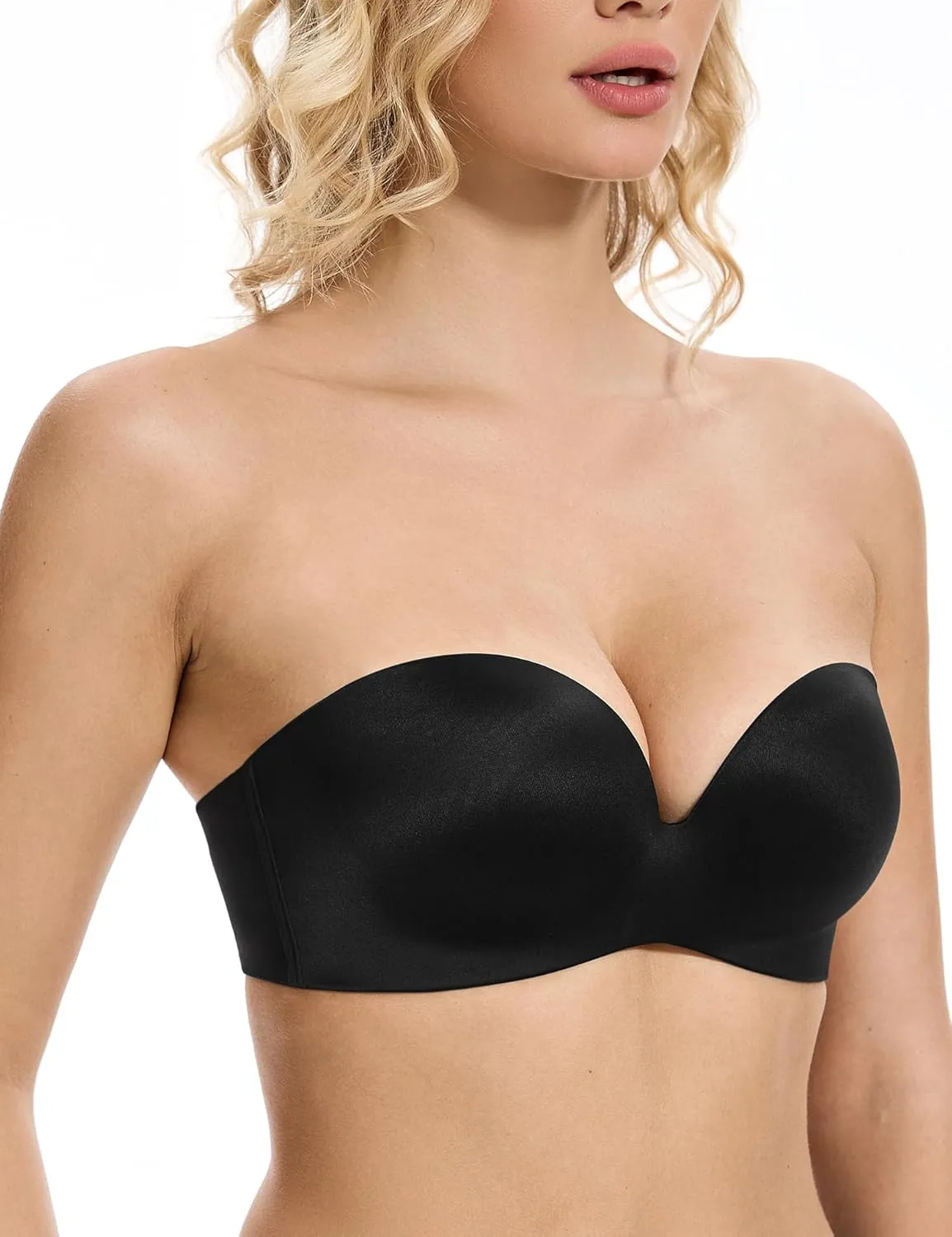 Strapless Push-Up Seamless Lift with Convertible Straps Bra