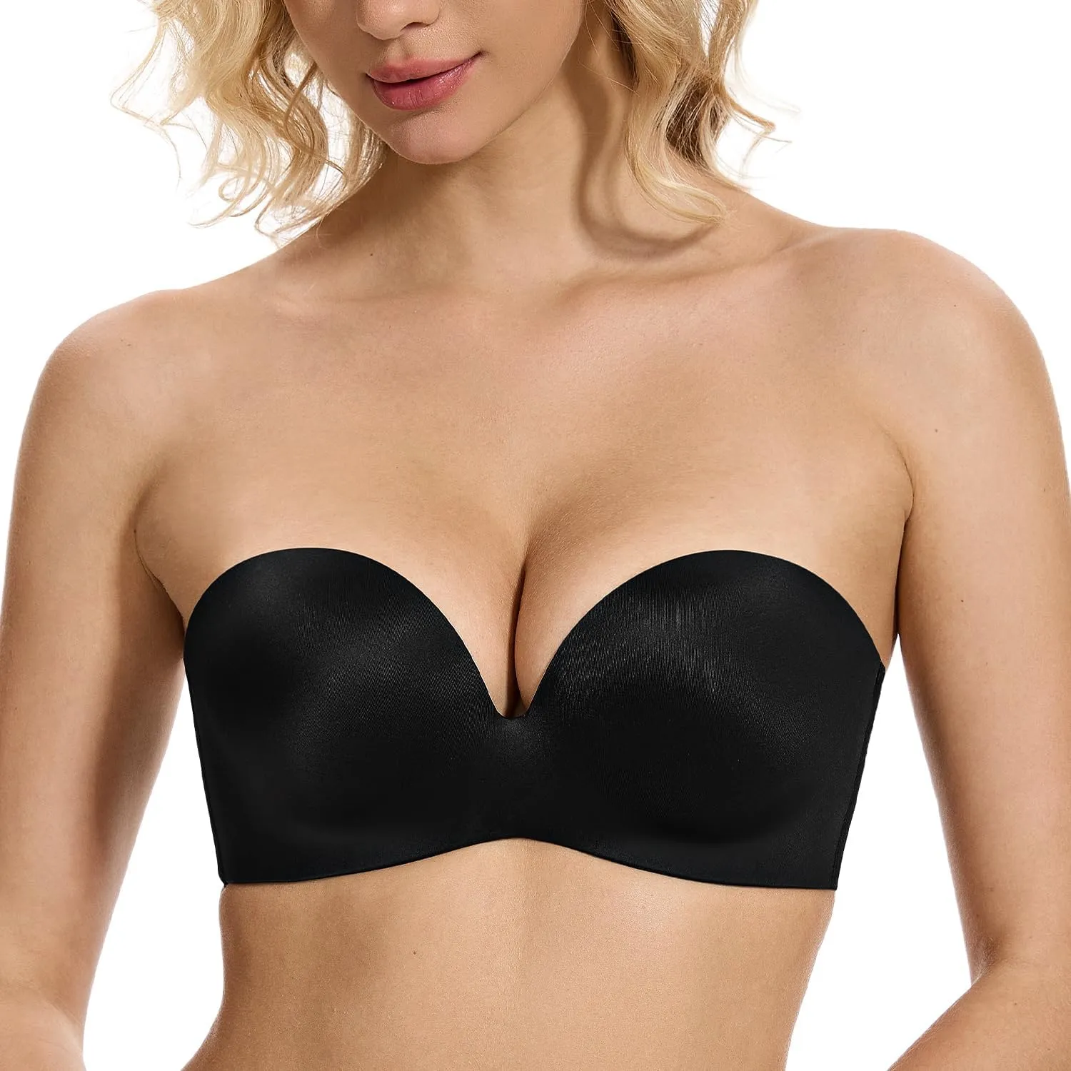 Strapless Push-Up Seamless Lift with Convertible Straps Bra