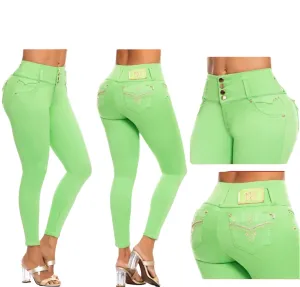 Stretch Jeans with Chevron Detailing on Back Pocket