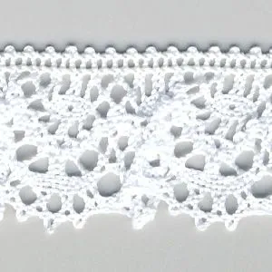 Stretch Torchon Lace #01 White