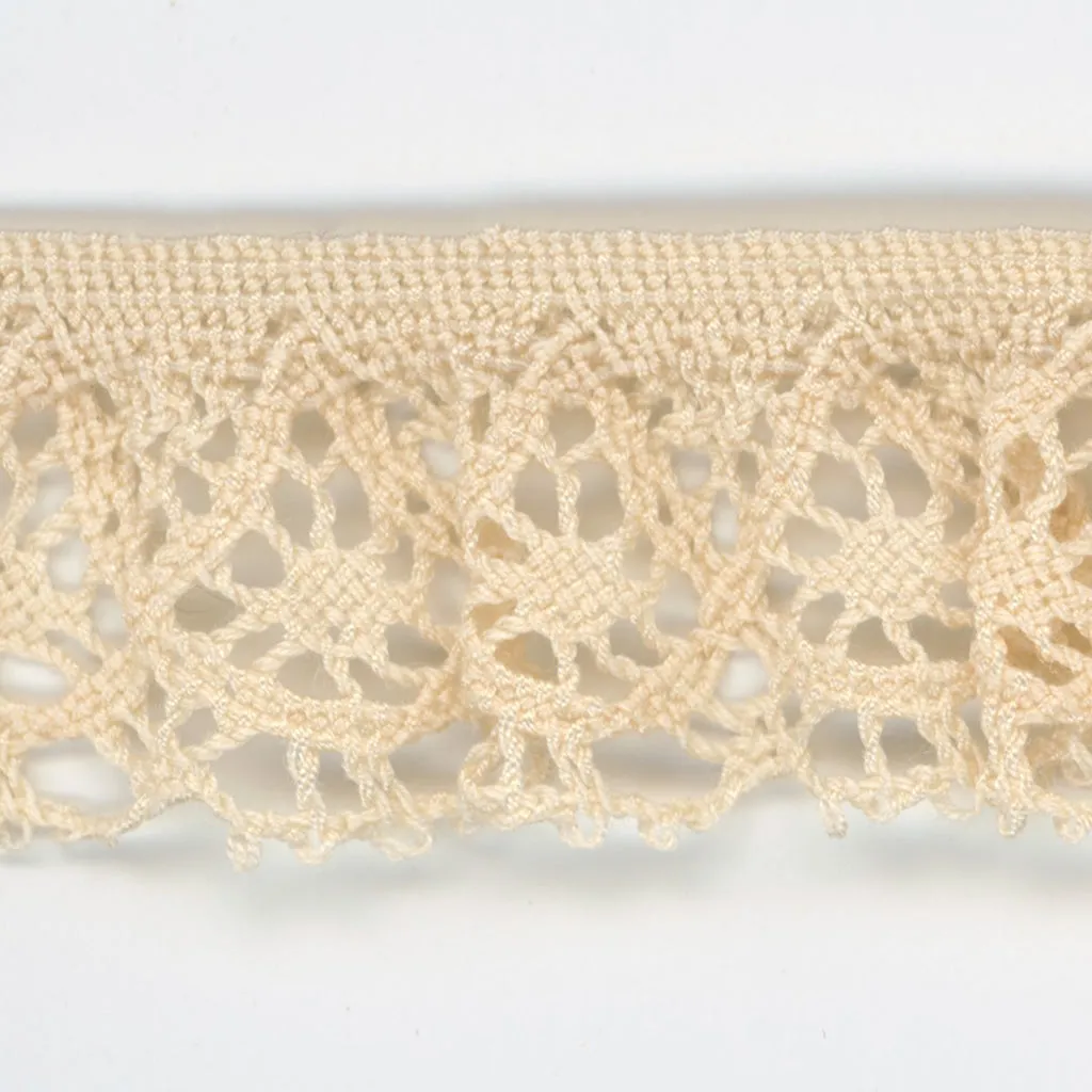Stretch Torchon Lace #03 Beige