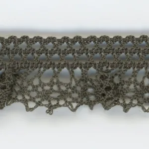 Stretch Torchon Lace #102 Carbon Gray