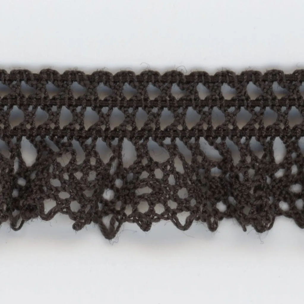 Stretch Torchon Lace #142 Coffee Brown
