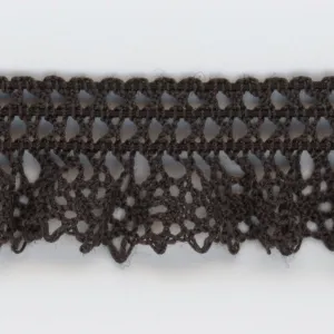 Stretch Torchon Lace #142 Coffee Brown
