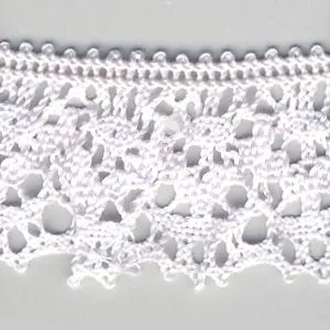 Stretch Torchon Lace #146 White Purple